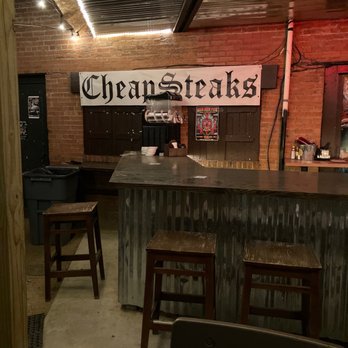 CheapSteaks - Back patio bar. No employees. - Steakhouses Near Me - Dallas, Texas