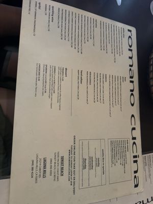 Menu photo 4 Romano Cucina Laguna Hills, CA Menu photo 4 Romano Cucina Laguna Hills, CA