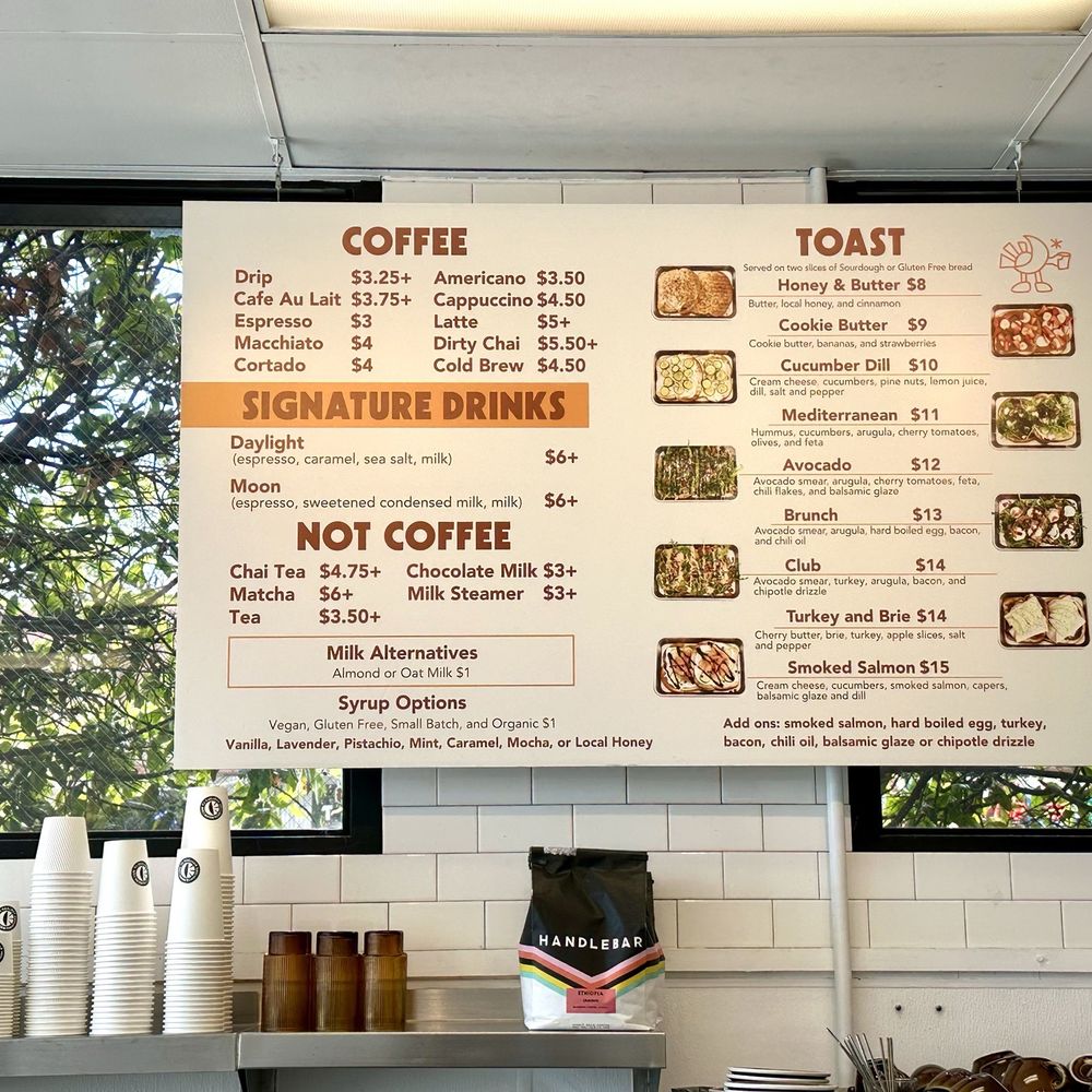 Daylight & Moon Cafe - Menu - Coffee & Tea Near Me - Ventura, California