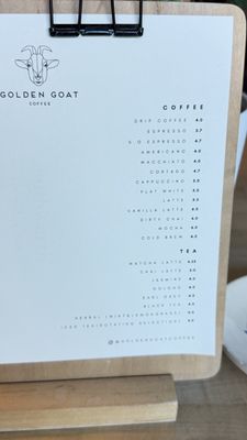 Menu photo 2 Golden Goat Coffee San Francisco, CA Menu photo 2 Golden Goat Coffee San Francisco, CA