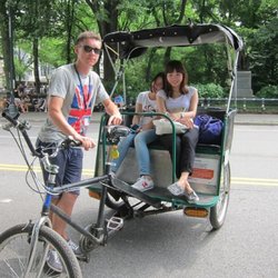 Biking Central Park - Pedicab Tour Guide at work #bikingcentralpark