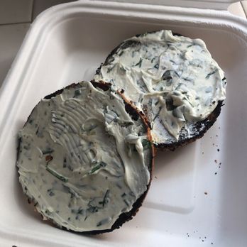 Red Twig Bakery Café - Bagel shmear (takeout) that is extremely burnt - Bakeries Near Me - Edmonds, Washington Red Twig Bakery Café - Bagel shmear (takeout) that is extremely burnt - Bakeries Near Me - Edmonds, Washington