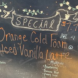 Their special, the Orange Cold Foam Iced Latte, on 8/23/26.