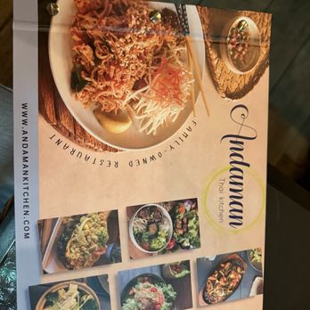 Andaman Thai - Menu cover - Thai Near Me - San Ramon, California