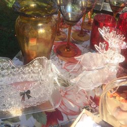 Lake Helen Market in the Park - Crystal reindeers pulling sleigh