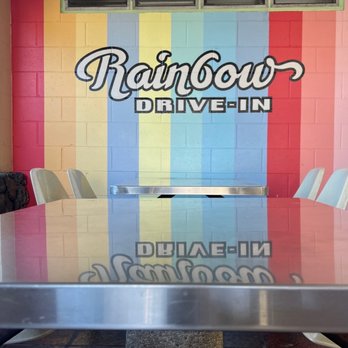 Rainbow Drive-In - Sign near the tables - Hawaiian Near Me - Honolulu, Hawaii Rainbow Drive-In - Sign near the tables - Hawaiian Near Me - Honolulu, Hawaii