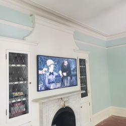 Tradesman Painting & Drywall - Living room interior repaint. Please read Owen & Angie thank you note. Marin county painting contractor Marin county painters.