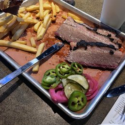 Supposedly "two" orders fries.  Brisket portion was only 3 slices.