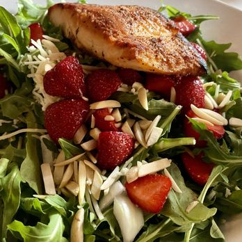 The Cottage Hotel - Strawberry field salad with salmon - American Near Me - Mendon, New York