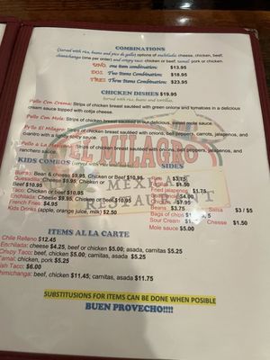 Menu photo 5 El Milagro Mexican Restaurant Grass Valley, CA Menu photo 5 El Milagro Mexican Restaurant Grass Valley, CA