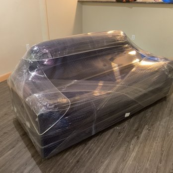 Kangaroo Movers - Satin wrapped sofa - Movers Near Me Kangaroo Movers - Satin wrapped sofa - Movers Near Me