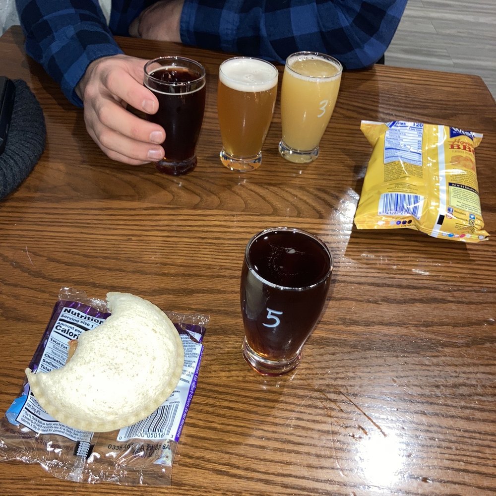snacks during covid times & great beer, no complaints! snacks during covid times & great beer, no complaints!