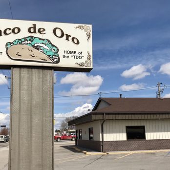 Taco De Oro - taco de oro sign in front of a restaurant - Mexican Near Me - Scottsbluff, Nebraska
