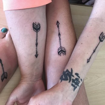 Aces High Tattoo - Matching arrows to reflect friendship - Tattoo Near Me - Myrtle Beach, South Carolina