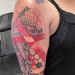 Alpha Tattoos and Piercings - Trash polka elephant tattoo