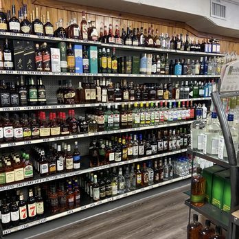 Capone's Flicker Lite Liquors - shelves of liquor - Beer, Wine & Spirits Near Me - Hollywood, Florida
