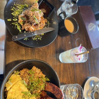 The Switchboard - Tiki fried rice and chicken and waffles - Hawaiian Near Me - Oceanside, California