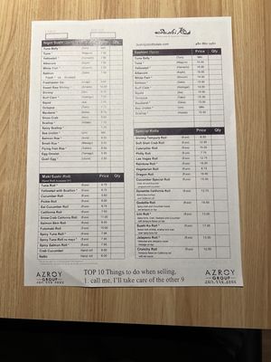 Menu photo 1 Sushi Ko Scottsdale, AZ