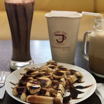 Coffee Kong - just a bit pricey as expected from coron ordered 2 drinks and waffles and costed 400php (8$) wifi is fast and just ask for the password - Coffee & Tea Near Me - Coron, PLW