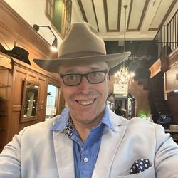 JJ Hat Center - Me, at JJ Hat Center, with my resized Stetson! They did great work!
