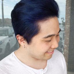 Midnight Blue Hair for a Young Professional Midnight Blue Hair for a Young Professional