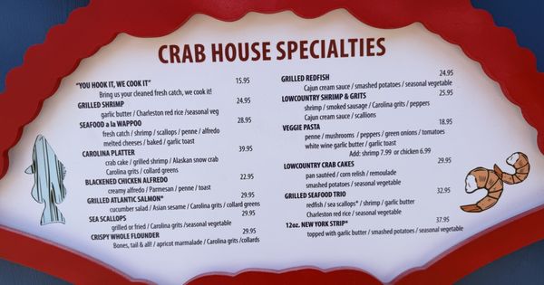 Menu photo 6 Charleston Crab House Charleston, SC