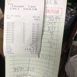 Sisters'Cafe - My receipt