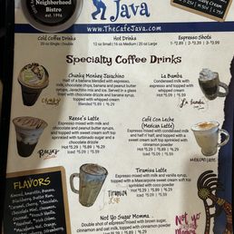 Drink menu