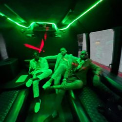 Novelty Rides - My son and some of his Friend's on the party bus....
