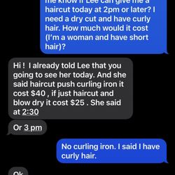 Nice Hair Salon - Here's the texts.