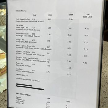 Jireh Cafe & Bakery - Drink menu. - Cafes Near Me - Montrose, Colorado