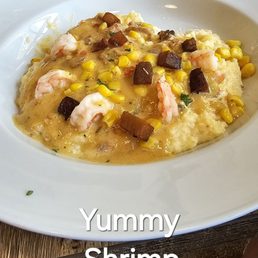 This was the delicious shrimp and grits!!