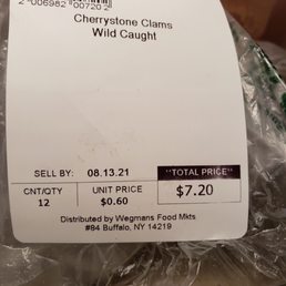 Wild caught Clams