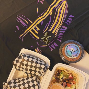 HiFi Kitchen - Commemorative shirt, Chicken Adobo Tacos, Tocino Tacos and Ube Dessert. - Filipino Near Me - Los Angeles, California