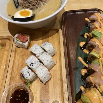 Ramen Mura - spicy tuna roll, Miso Ramen, Caterpillar Roll - Ramen Near Me - Tustin, California