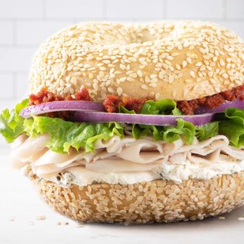 Bruegger's Bagels - What the "Herby Turkey" is supposed to look like... - Breakfast & Brunch Near Me - Cedar Rapids, Iowa Bruegger's Bagels - What the "Herby Turkey" is supposed to look like... - Breakfast & Brunch Near Me - Cedar Rapids, Iowa