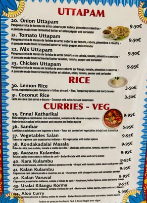 Menu photo 2 Gandhi Palace Lisbon, 11 Menu photo 2 Gandhi Palace Lisbon, 11