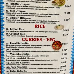 Gandhi Palace - South Indian Menu