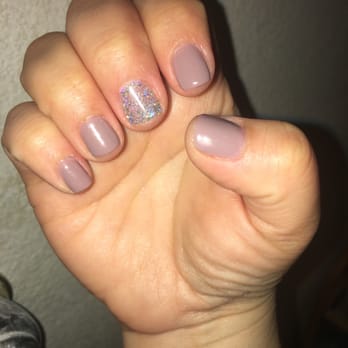 N&S Nail Spa - Gel OPI #61 & a glittery gel accent. - Nail Salons Near Me - Glendora, California