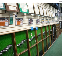 Joe & Leigh's Discount Golf Pro Shop - Just a few of the iron sets on display