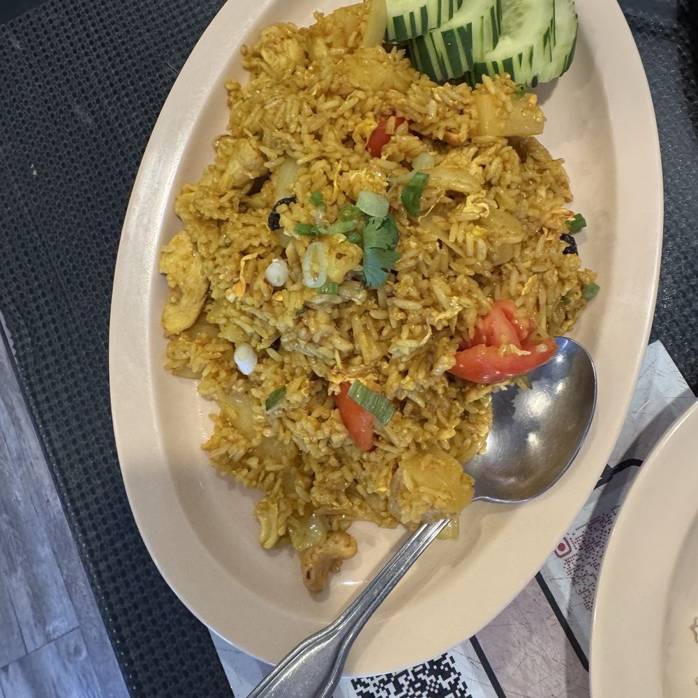 Surin Thai Eatery - Don't usually order the pineapple fried rice!!! But this has become my new favorite! Add chicken for some protein!!! - Thai Near Me - Simi Valley, California Surin Thai Eatery - Don't usually order the pineapple fried rice!!! But this has become my new favorite! Add chicken for some protein!!! - Thai Near Me - Simi Valley, California