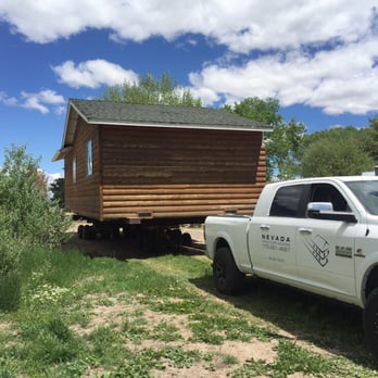 Nevada Structure Movers - This building is 19 feet wide and was moved using dollies - Foundation Repair Near Me - Reno, Nevada