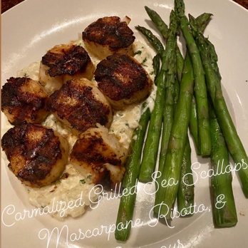 Seasons 52 - Caramelized Grilled Sea Scallops - New American Near Me - Orlando, Florida Seasons 52 - Caramelized Grilled Sea Scallops - New American Near Me - Orlando, Florida