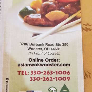Asian Wok - Chinese Near Me - Wooster, Ohio