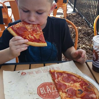 Blaze Pizza - Almost half way there all on his own. - Salad Near Me - Des Moines, Iowa