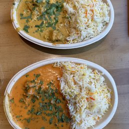 Chicken southern curry and the tikka masala with lamb Chicken southern curry and the tikka masala with lamb