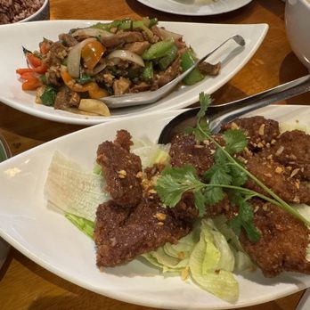 Chai Yo Thai Cuisine - Minced Basil Soymeat and Fried "Fish" - Thai Near Me - San Mateo, California