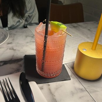 TLV Tapas Bar - Nonalcoholic fruity cocktail - Mediterranean Near Me - Los Angeles, California TLV Tapas Bar - Nonalcoholic fruity cocktail - Mediterranean Near Me - Los Angeles, California