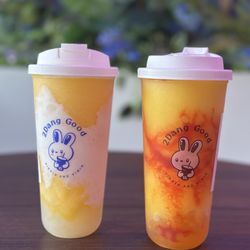 2Dang Good - Orange Dreamsicle with coconut jelly + Mangonada with mango pop