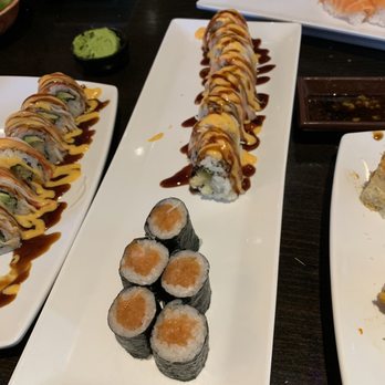 Sushi 9 - Shaggy dog and salmon roll. - Sushi Bars Near Me - Katy, Texas Sushi 9 - Shaggy dog and salmon roll. - Sushi Bars Near Me - Katy, Texas